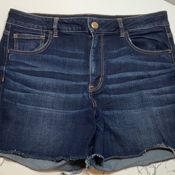 American Eagle Outfitters Pants - American Eagle Outfitters Super Stretch Hi- Rise Raw Hem Shorts Size 16